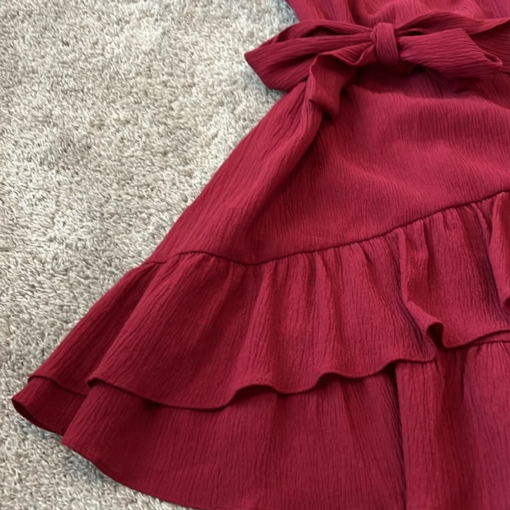 Banana Republic Red Ruffle Dress - Picture 5 of 16